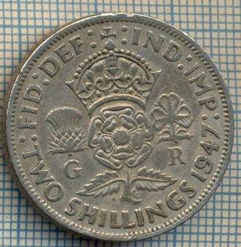 837 MONEDA - MAREA BRITANIE - TWO SHILLINGS(FLORIN) -anul 1947 -starea care se vede foto