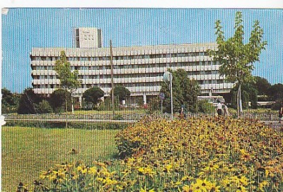Craiova, hotel Jiul, vedere carte postala circulata 1985 foto