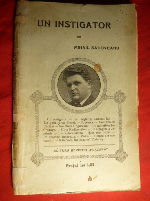 M.Sadoveanu - Un Instigator - Prima Ed. 1912