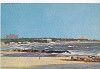 Eforie Nord, plaja, vedere carte postala circulata 1975, Fotografie