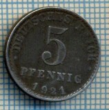 935 MONEDA - GERMANIA - 5 PFENNIG -anul 1921 A -starea care se vede