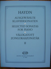 HAYDN-SELECTED SONATAS FOR PIANO, volumul 2 foto