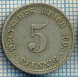 934 MONEDA - GERMANIA - 5 PFENNIG -anul 1905 D -starea care se vede