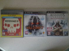 pachet de 3 jocuri : RESISTANCE3, KILLZONE3, ASSASSIN&amp;#039;S CREED BROTHERHOOD foto