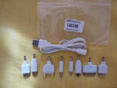 Set de mufe adaptoare pentru telefoane mobile pentru incarcare la USB. Potrivite pentru telefoane Samsung, Motorola, Nokia, Sony, foto