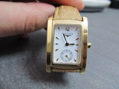 VAND CEAS LONGINES DOLCE VITA AUR 18K CUREA PIELE foto