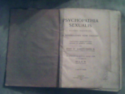 Psychopathia sexualis-Kulonos Tekintettel a rendellenes nemi erzesre Dr.Krafft-Ebing R foto