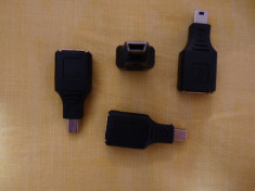 Mufa adaptoare de la USB (mama) la mini USB (tata) foto