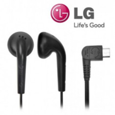 CASTI LG GM730 Eigen ORIGINALE HANDSFREE NOI CULOARE NEAGRA MUFA MICROUSB MODEL SGEY0003218 LG foto