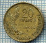 976 MONEDA - FRANTA - 20 FRANCS -anul 1951 B -starea care se vede