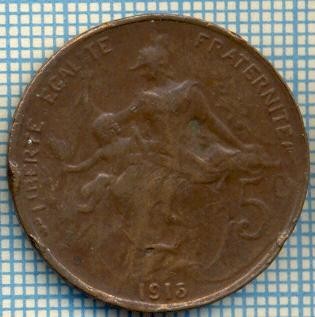 974 MONEDA - FRANTA - 5 CENTIMES -anul 1915 -starea care se vede foto