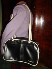 geanta dama negru cu alb DANIEL RAY foto