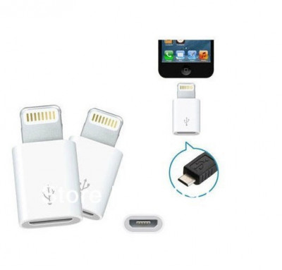 Adaptor compatibil iPhone 5/6/7/8/x Lightning la MicroUSB, micro usb la iphone foto