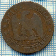 978 MONEDA - FRANTA - 5 CENTIMES -anul 1862 K - NAPOLEON III -starea care se vede