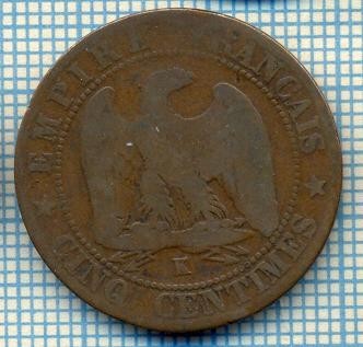 978 MONEDA - FRANTA - 5 CENTIMES -anul 1862 K - NAPOLEON III -starea care se vede