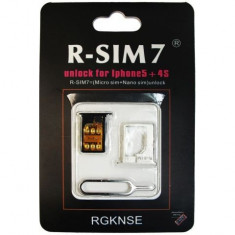 Cartela SIM Gevey R-Sim 7 RGKNSE R-Sim7 pentru deblocare decodare ORICE RETEA Apple iPhone 4S si 5 NOUA foto