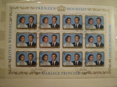 LUXEMBURG - bloc timbre stampilate comemorativ - Nunta regala - 1981 foto