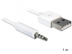 Cablu USB-A tata la Stereo jack 3.5 mm tata 4 pin IPod Shuffle 1 m-83182 foto