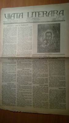 ziarul viata literara 22 decembrie -5 ianuarie 1929-poeme de gh. bacovia foto