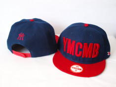 Sapca YMCMB rosu + albastru sepci Young Money Cash Money Billionaires NEW ERA sapca Snapback ny new york ( Marime Reglabila) sa394 foto