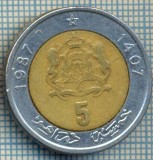 1063 MONEDA -MAROC - 5 DIRHAMS -anul 1407(1987) -starea care se vede