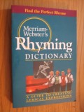 Merriam-Webster`s RHYMING DICTIONARY * A Guide to Creating Lyrical Expressions