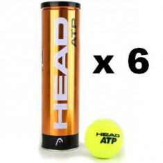 ARTICOLE TENIS ; 24 Mingi Tenis HEAD ATP, 6 cutii (6 x 4 mingi), COD ATP foto