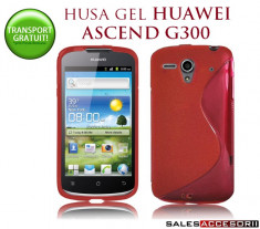 HUSA HUAWEI ASCEND G300 SILICON GEL TPU S-LINE ROSIE - TRANSPORT GRATUIT POSTA RO! foto