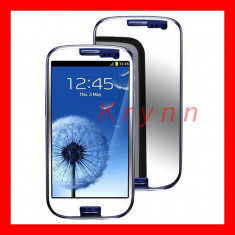 F147M - Folie protectie oglinda / mirror pentru Samsung Galaxy S 3 III I9300 - 1 BUCATA 9 LEI, 2 BUCATI 16! - Transport 2 lei pt plata in avans! foto