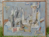 Omagiu- pictura abstracta de Veress Erzsebet, ulei pe panza