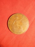 Moneda 1 Pence 1919 Anglia ,George V ,bronz, cal.Buna, Europa