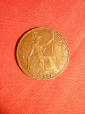 Moneda 1 Pence 1921 Anglia ,George V ,bronz, cal.Buna-F.Buna foto