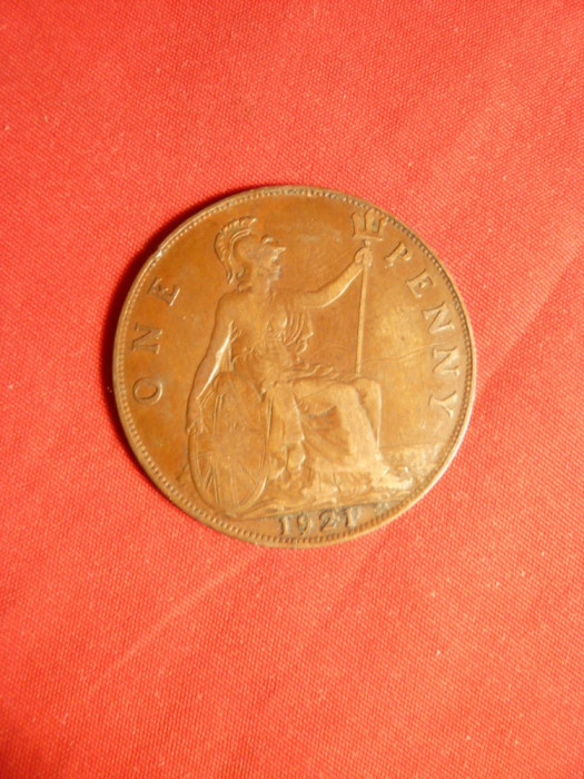 Moneda 1 Pence 1921 Anglia ,George V ,bronz, cal.Buna-F.Buna