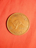 Moneda 1 Pence 1951 George VI Australia , bronz , cal.FF Buna, Europa