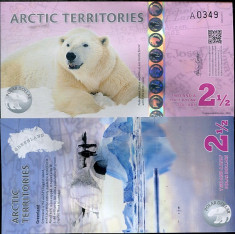 TERITORIILE ARCTICE ( ARCTIC TERRITORIES ) 2,5 DOLLARS 2013 UNC foto