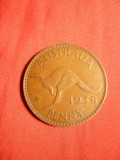 Moneda 1 Pence 1938 George VI Australia , bronz , cal.FF Buna, Europa