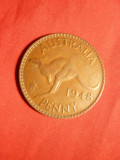 Moneda 1 Pence 1948 George VI Australia , bronz , cal.FF Buna