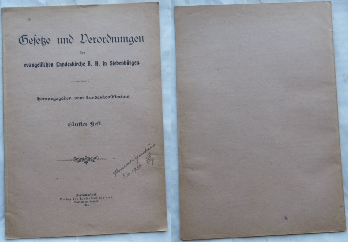 Lucrare publicata la Hermannstadt , Sibiu , 1924 , in limba germana , 1