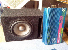 Subwoofer + Amplificator auto foto