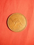 Moneda 1 Pence 1943 George VI Australia , bronz , cal.FF Buna, Europa