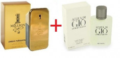 Oferta 2 parfumuri 100 ml Armani Acqua di gio + Paco Rabanne 1 million TRANSPORT GRATUIT foto