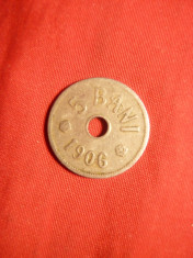 Moneda 5 Bani 1906 ,Carol I ,cal.F.Buna foto
