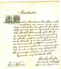 Transilvania,document fiscal limba romana,10+3 Krajczar,1869 Lapusu Unguresc-Magyarlapos-Targu Lapus foto