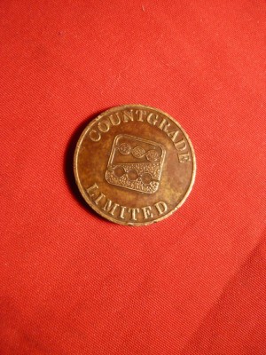 Jeton Anglia -Eurocoin London , bronz ,d= 2,2 cm foto