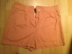 Pantaloni scurti cu talie inalta marca Topshop, portocaliu deschis, mariema EUR40, M foto