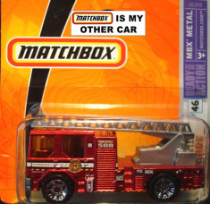 MATCHBOX CONTEMPORANE -*DENNIS LADDER FIRE TRUCK;++2100 DE LICITATII !! foto