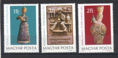 UNGARIA 1978, Ceramica de Margit Kovacs, serie neuzata, MNH foto