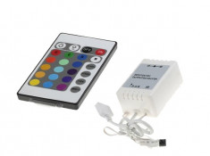 Controller LED cu telecomanda pt Banda LED RGB cu 24 taste, cod:10100721 foto