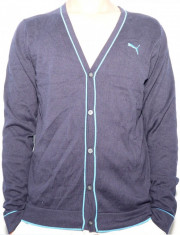 cardigan Puma Foundation Lifestyle 813834, ORIGINAL, barbati, bumbac, albastru foto