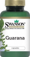 SWANSON GUARANA 500 MG 100 capsule INLOCUITOR DE CAFEA (CURA DE SLABIRE, energizant, memorie slaba) - TRATAMENT PENTRU 50 DE ZILE foto